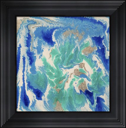 Framed Liquid Industrial IV - Canvas XVII Print