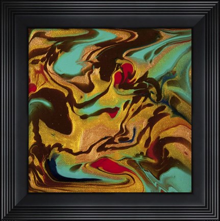 Framed Liquid Industrial IV - Canvas XVIII Print