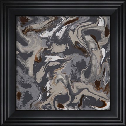 Framed Liquid Industrial V - Canvas I Print