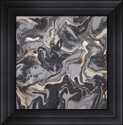 Framed Liquid Industrial V - Canvas III Print