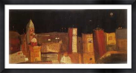Framed Luca Giovagnoli - Notturno Print