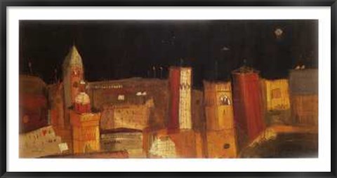 Framed Luca Giovagnoli - Notturno Print