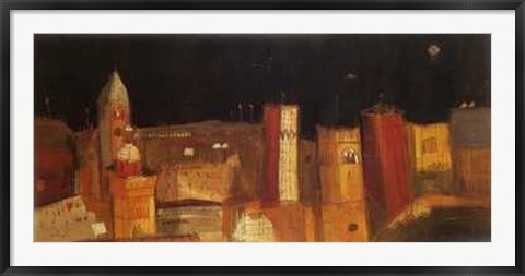 Framed Luca Giovagnoli - Notturno Print
