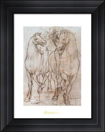 Framed Studio di Cavelli con Cavalieri Print