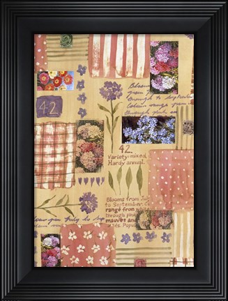 Framed Flower Collage 1 Print