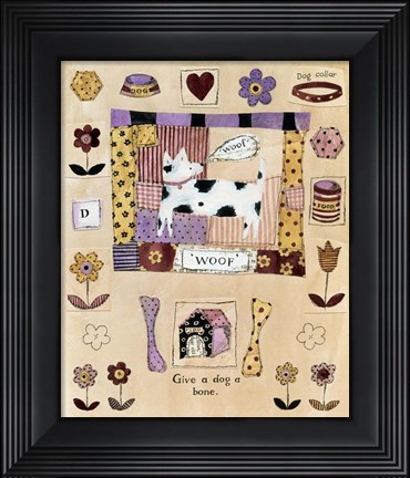 Framed Give a Dog a Bone Print