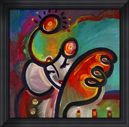 Framed Mardi Gras Lady B Print