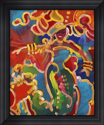 Framed Mardi Gras Lady C Print