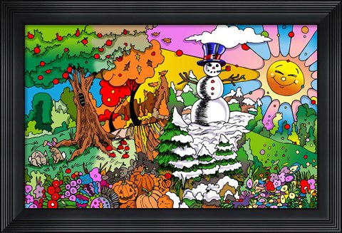 Framed 4 Seasons Print