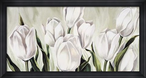 Framed Tulipani Bianchi Print