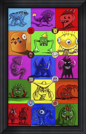 Framed Monsters Print