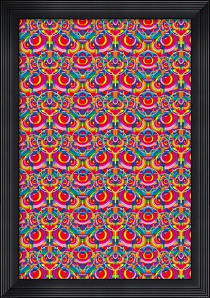 Framed Pop Art Deco Circles Pattern Print