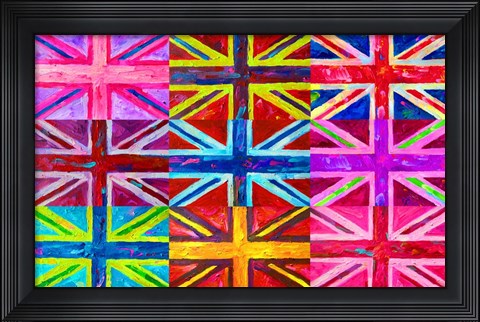 Framed Union Jacks Print
