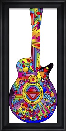 Framed Guitar 2 Print