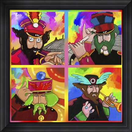 Framed Beatles Sgt Peppers Yellow Sub Print