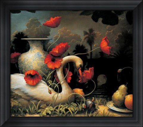 Framed Kevin Sloan - Seduction of Cygnus Size 23.75x19.75 Print