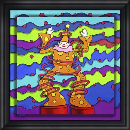 Framed Pop Art Clown Print