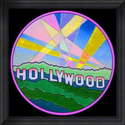 Framed Pop Art Hollywood Circle Print