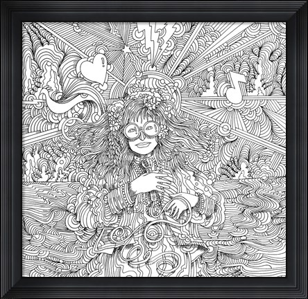 Framed Hippie Chick Print