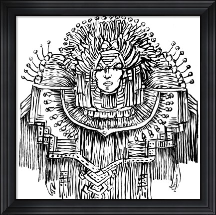 Framed Mardigras Lady Print