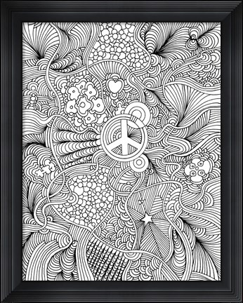 Framed Peace Sign Print