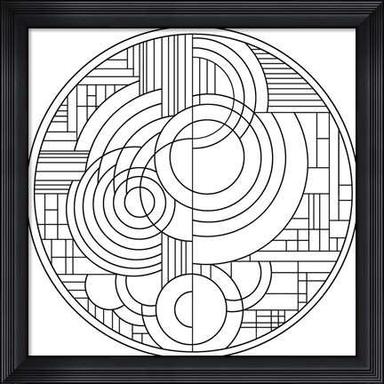 Framed Pop Art Deco Circles 1 Print
