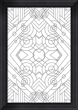 Framed Pop Art Deco Panel 715 Print