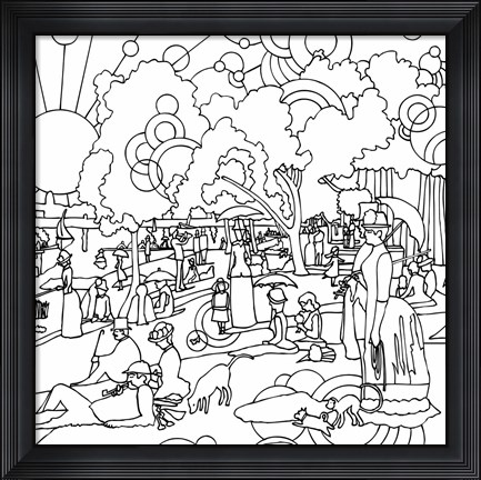 Framed Grande Jatte Print