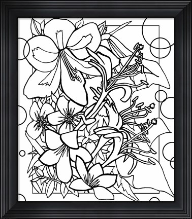 Framed Kville flowers 8 Print