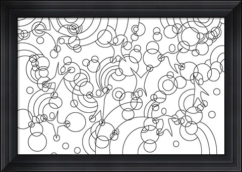 Framed Playroom Wall Lineart Print
