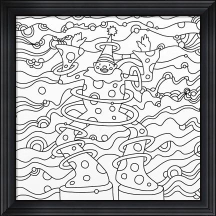 Framed Pop Art Clown Print
