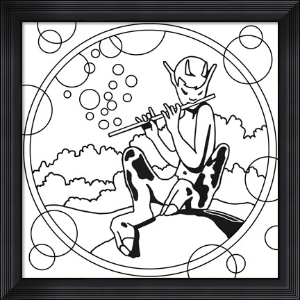 Framed Pop Art Pan Circle Print