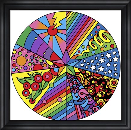 Framed Star Circle 2 Print