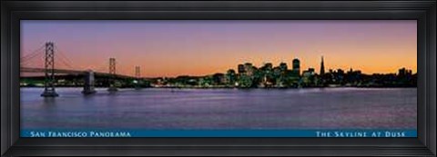 Framed Skyline at Dusk Print