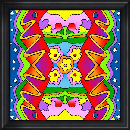 Framed Cosmic Red Ribbon 4 Print