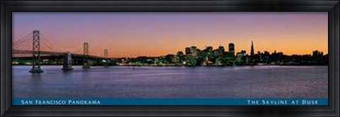 Framed Skyline at Dusk Print