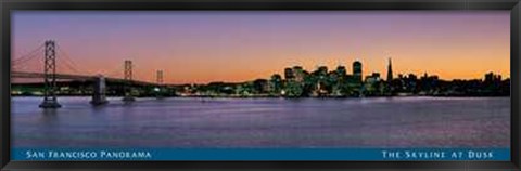 Framed Skyline at Dusk Print
