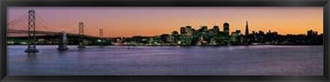 Framed Skyline at Dusk Print