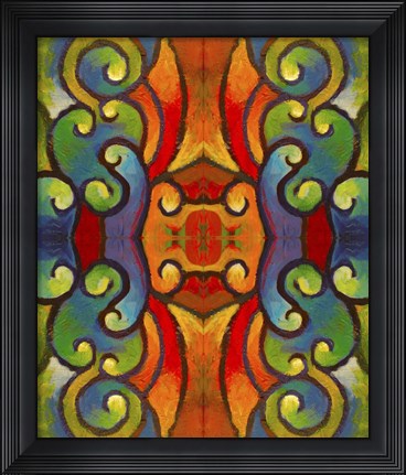 Framed Pop Art Swirls Print