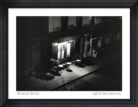 Framed Cafe de Nuit, Paris 1927 Print