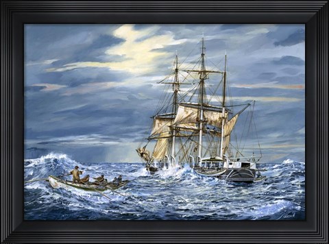 Framed Stormy Seas Print