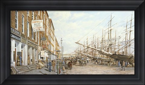 Framed South Street - East River Print