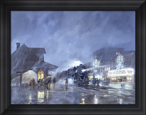 Framed Train Station Print