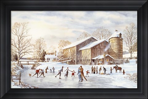 Framed Skating Party Print