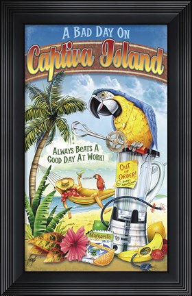 Framed Bad Day Captiva Print
