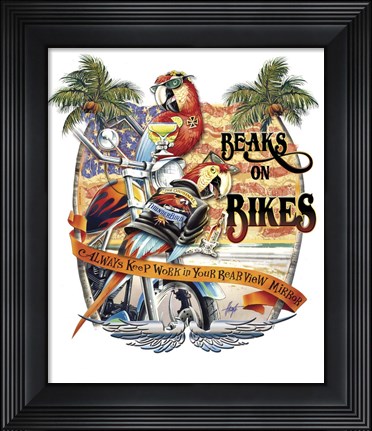 Framed Beakson Bikes Print