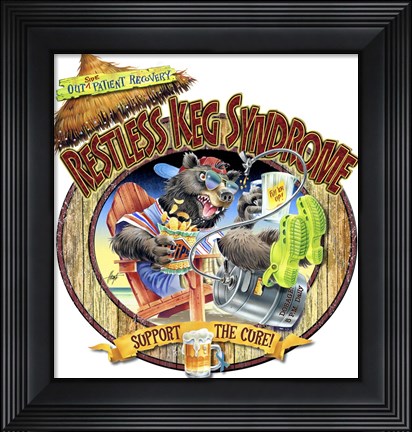 Framed Bear Keg Syndrome Print