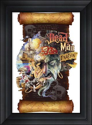Framed Dead Man Partyin Scroll Print