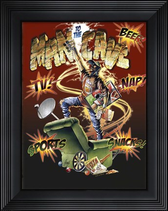 Framed Man Cave Print
