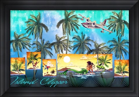 Framed Mermaid Clipper Print